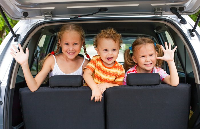 Kids in Back of Van